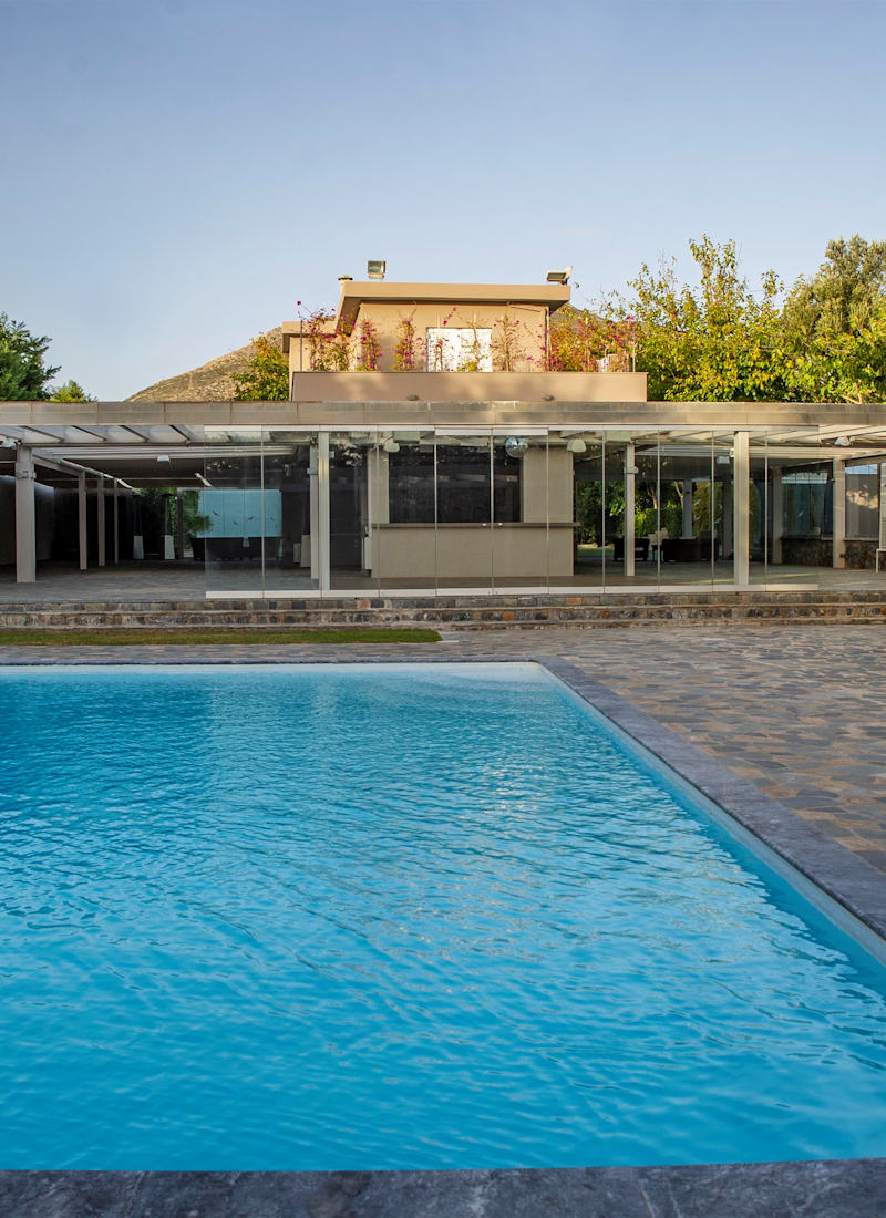 Open-air pool area